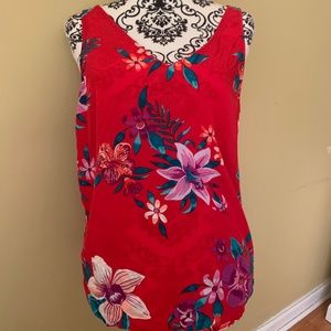 Red Floral Old Navy Tank